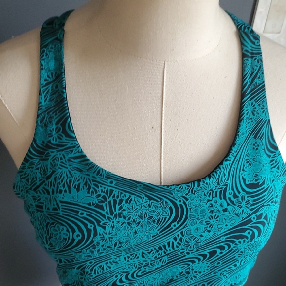 Lululemon Athletica Turquoise Patterned Sports Bra - Picture 3 of 8
